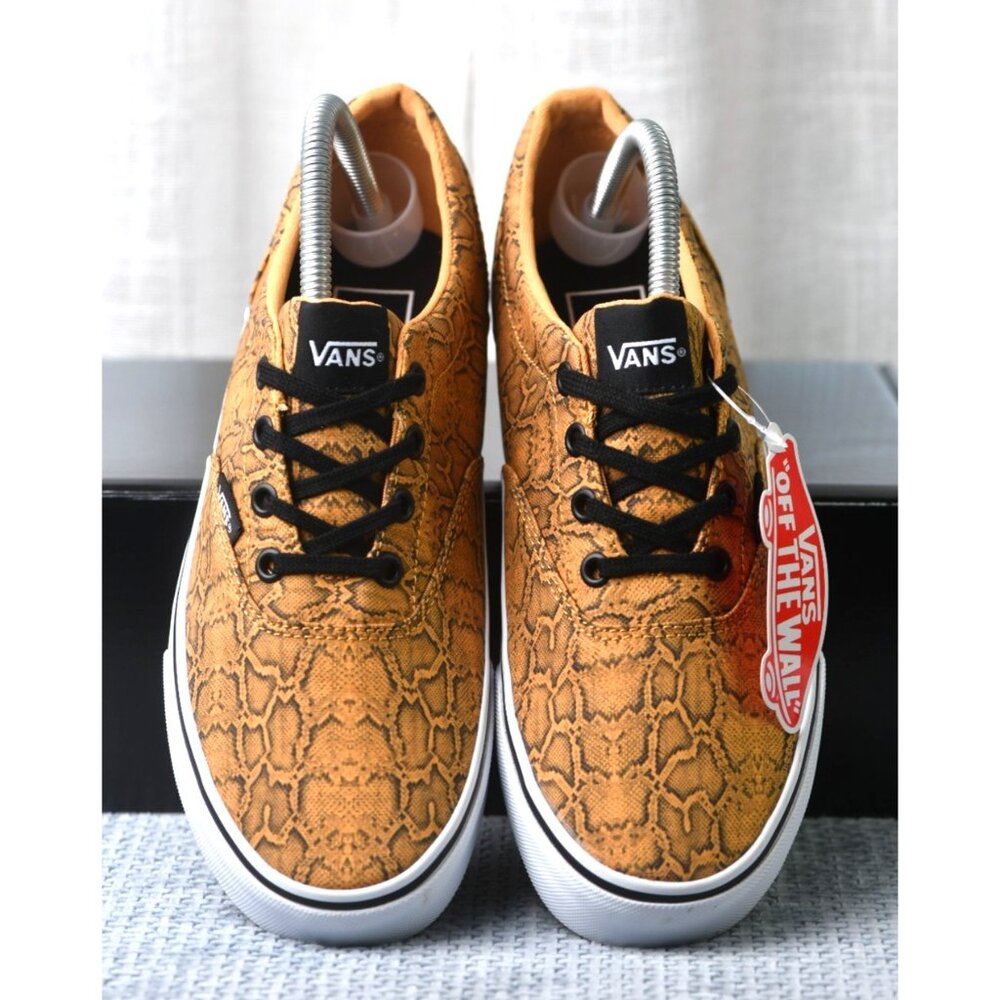 New! Size: 8.5 Women | Vans Doheny Snakeskin Sneakers | Honey Mustard/Black